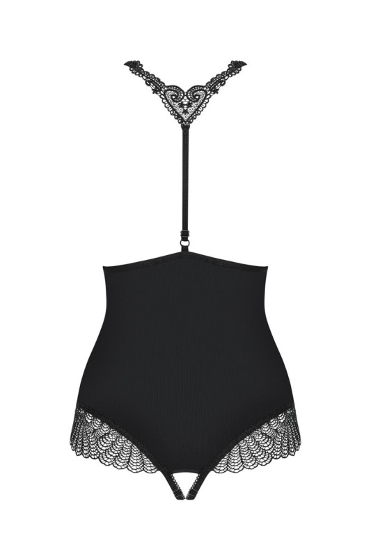 Chiccanta Body Noir Ouvert Body Lingerie De Charme Obsessive