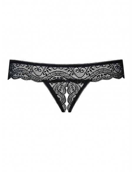 Miamor String Ouvert Noir | Obsessive