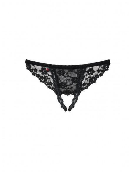 Letica - String ouvert Noir | Obsessive