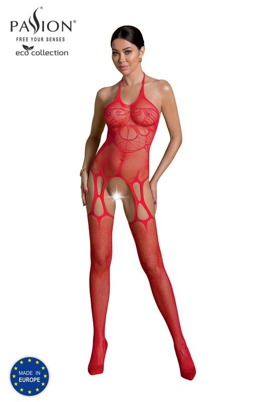 ECO BS002 | Bodystocking rouge | Passion lingerie