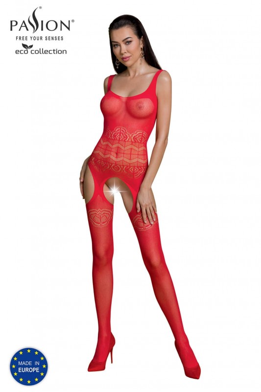 ECO BS005 | Bodystocking rouge | Passion lingerie