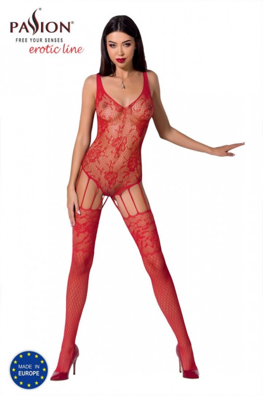 BS074R - Bodystocking Rouge | Passion lingerie