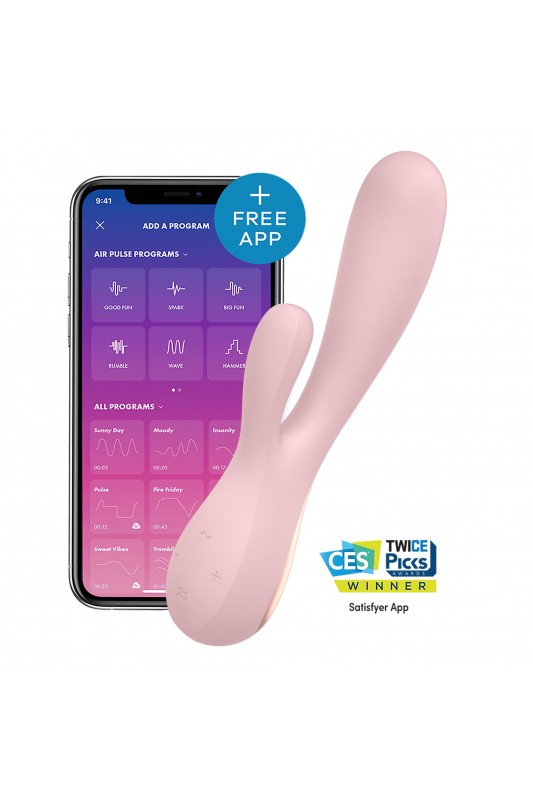 Vibro Rabbit connecté Satisfyer Mono Flex - Rose | Satisfyer