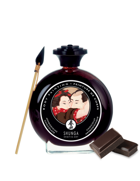 Peinture de corps embrassable Chocolat noir | Shunga