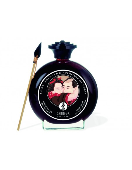 Peinture de corps embrassable Chocolat noir | Shunga