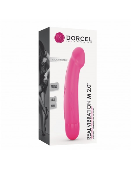 Vibromasseur Rose 22 cm - Real Vibration M 2.0 | Dorcel