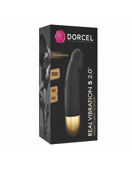 Real Vibration S 2.0 - Noir & Or 16 cm | Dorcel