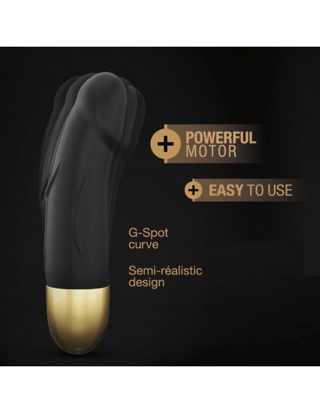 Real Vibration S 2.0 - Noir & Or 16 cm | Dorcel