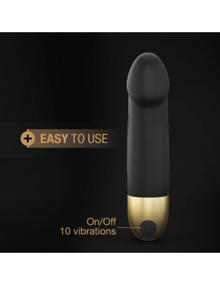 Real Vibration S 2.0 - Noir & Or 16 cm | Dorcel