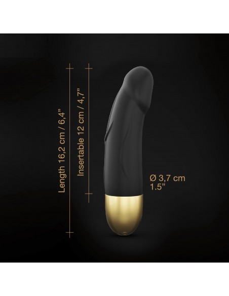 Real Vibration S 2.0 - Noir & Or 16 cm | Dorcel