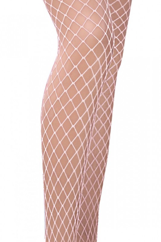 TI019 - Collants blanc résille | Passion lingerie