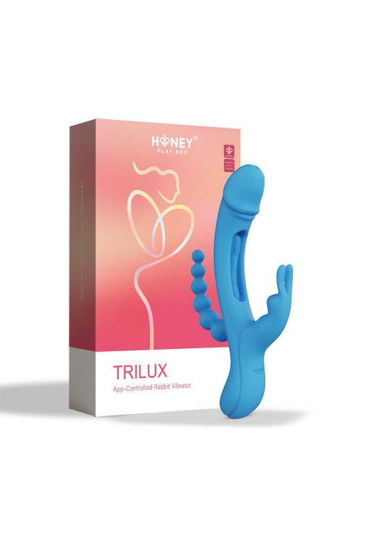 Vibromasseur Bleu Rabbit Trilux 4 en 1 | Honey Play box