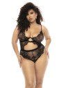 Body Nairobi grande taille en dentelle noire | Mapalé