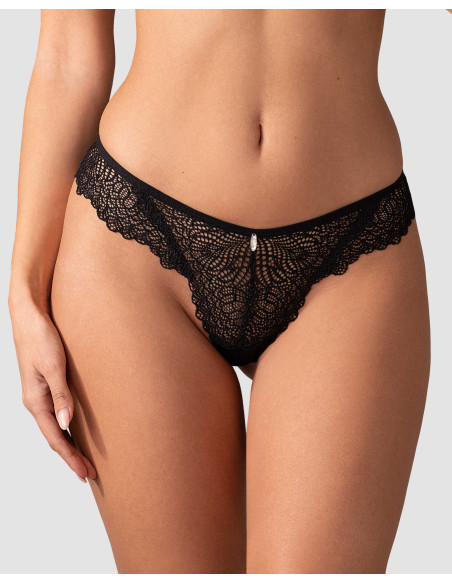 Tanga Dentelle Mystère Noir | Obsessive