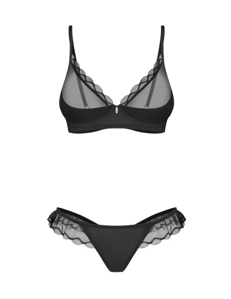 Ensemble soutien-gorge string noir Stelisa | Obsessive