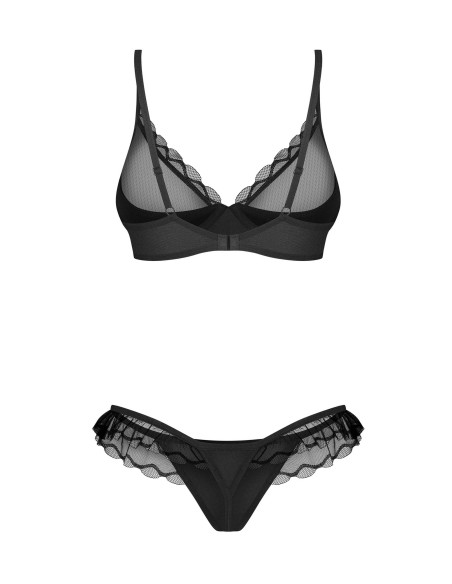 Ensemble soutien-gorge string noir Stelisa | Obsessive